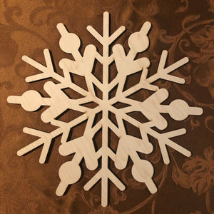 Snowflake Charger (wood trivet/wood placemat)