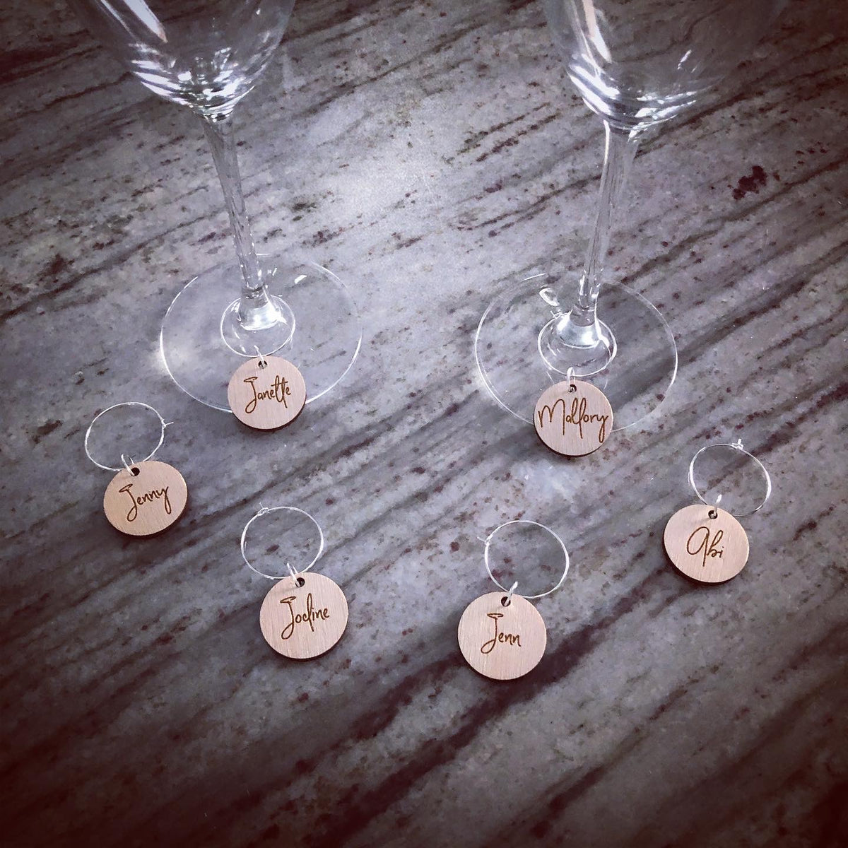 Personalized Wine Glass Charms - My Turn for Us