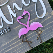 Custom Name with Flamingos