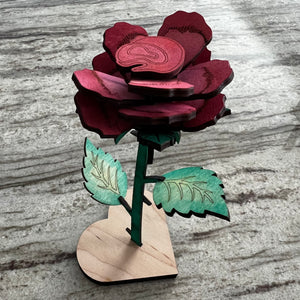 3D Wood Rose