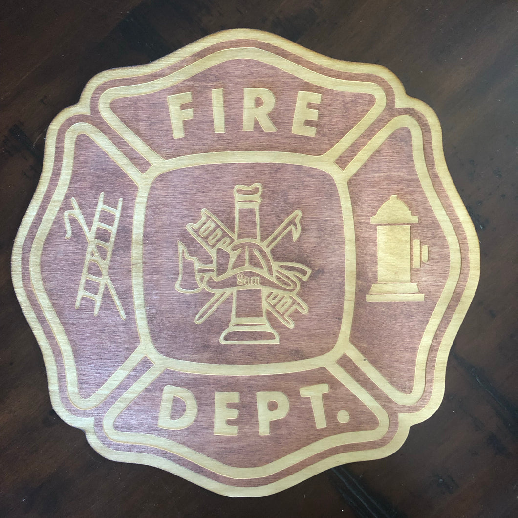 Engraved Fireman Plaque