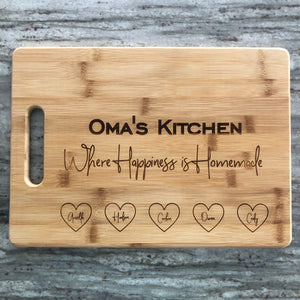 Happiness is Homemade Cutting Board (Customizable)