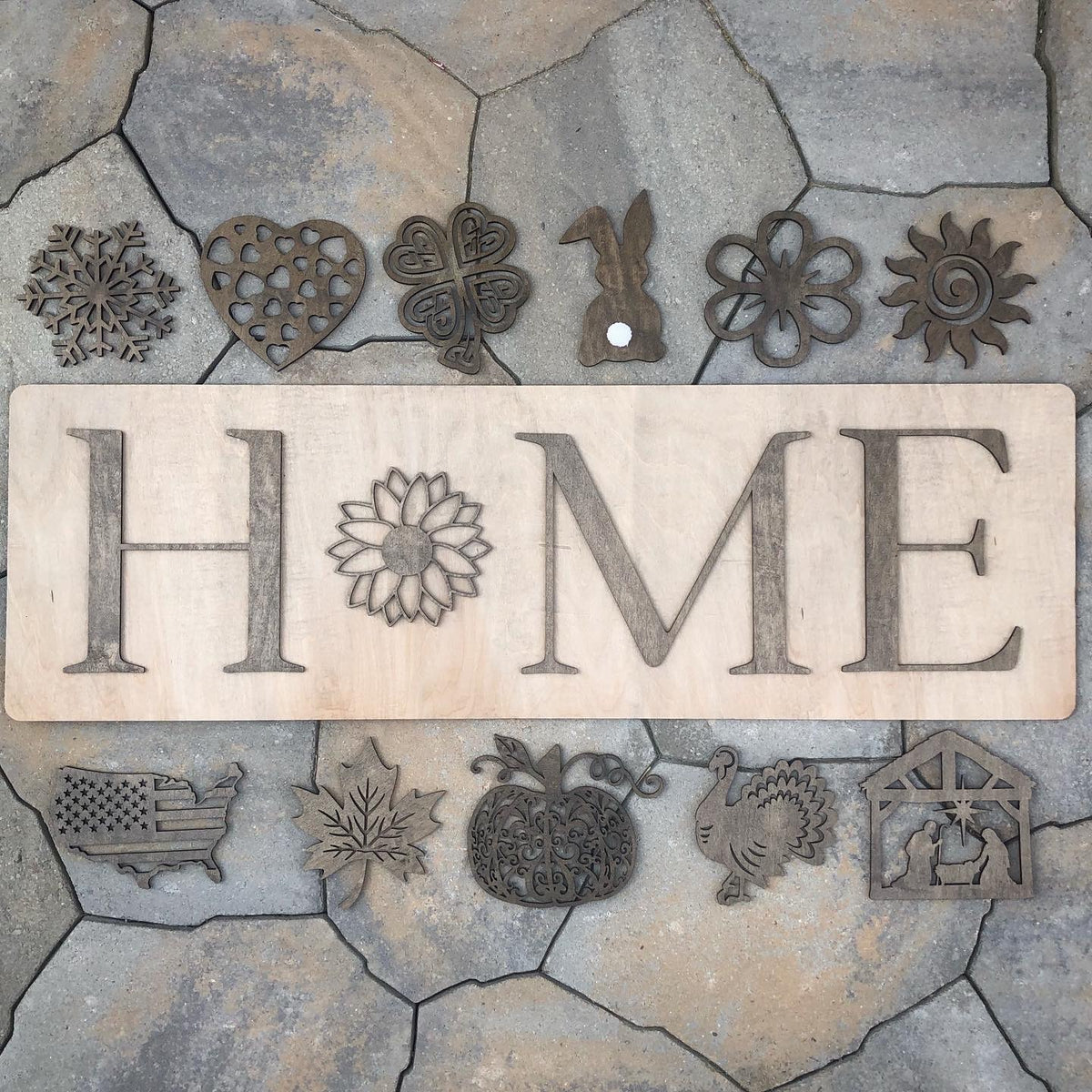 Interchangeable Seasonal Home Sign – Alight Custom