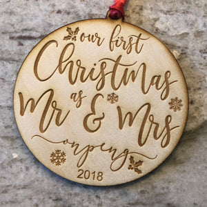 Customized Mr & Mrs Ornament