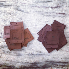 Individual Square Leather Tags