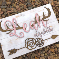 Antler Nursery Sign