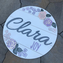 Shiplap Style Floral Name Board