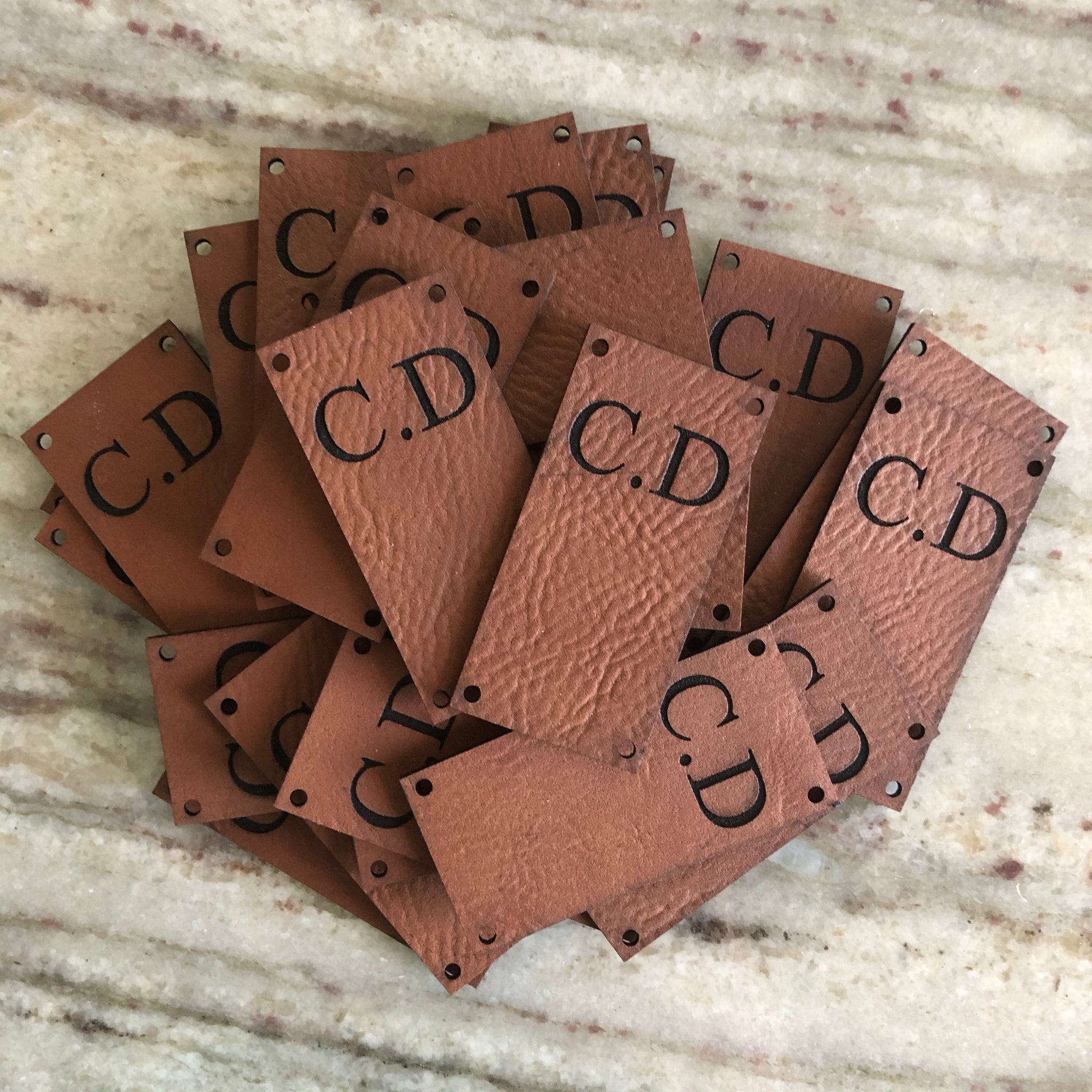 Custom Clothing Labels, Premium Leather Labels, Crochet Labels, Labels for  Handmade Items, Knitting Labels, Leather Tags, 25 Pc 