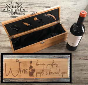 Engraved Wine Box