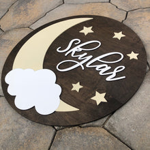 Moon + Clouds Name Sign
