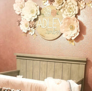 Round Floral Name Board