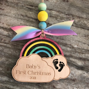 Rainbow Babies First Christmas Ornament