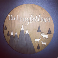 Mountain Family Name Board