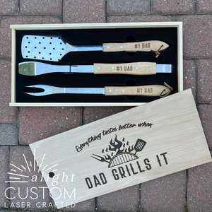 BBQ Grill Set Alight Custom