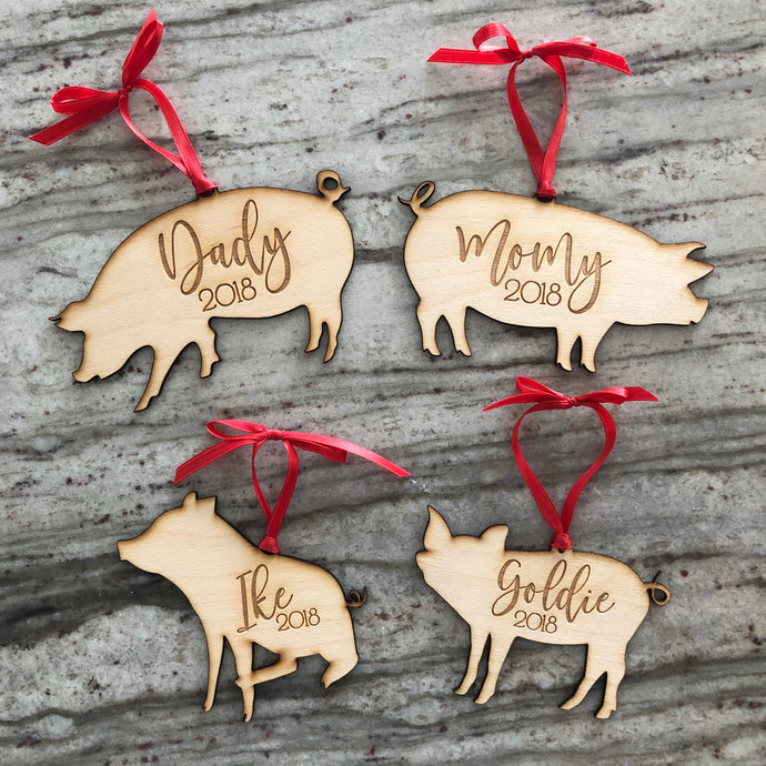 Customized Pig Ornaments