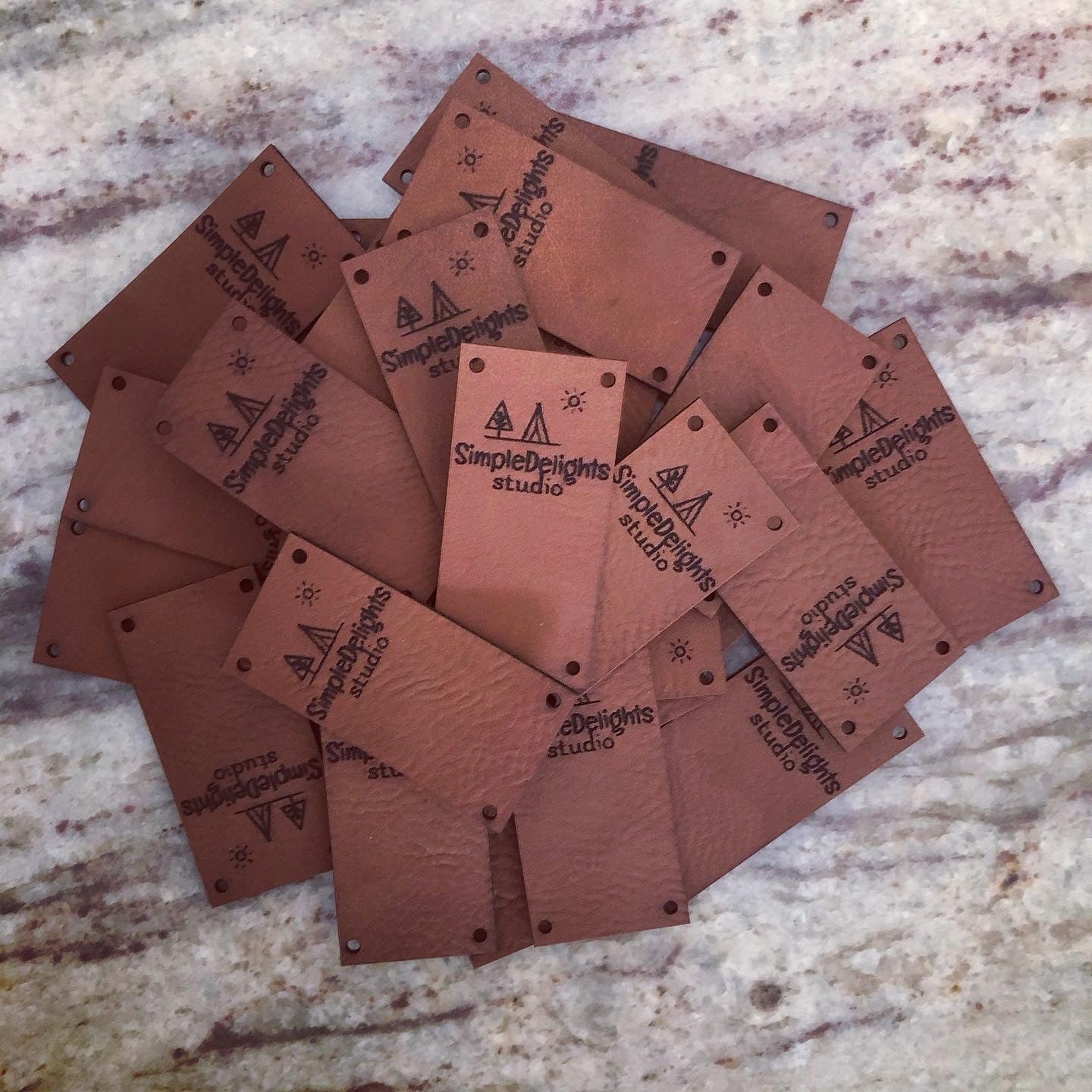 Personalized Leather Labels - I Like Crochet