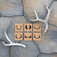 Antler Cork Coasters (set of 6)