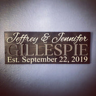 3 Line Family Name Sign