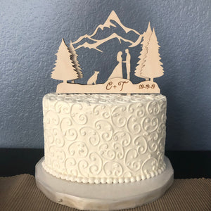3 Layer Mountain Cake Topper