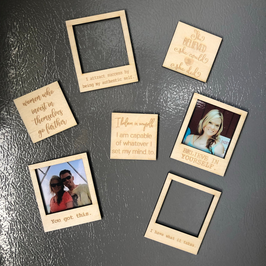 BULK Customizable Magnets (Polaroid and square styles)