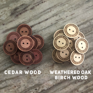 30 Custom Wood Buttons (Knitting or Crochet)