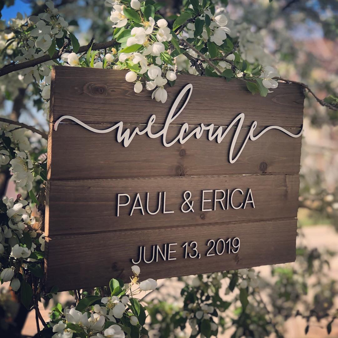 Custom “Welcome” sign – Alight Custom