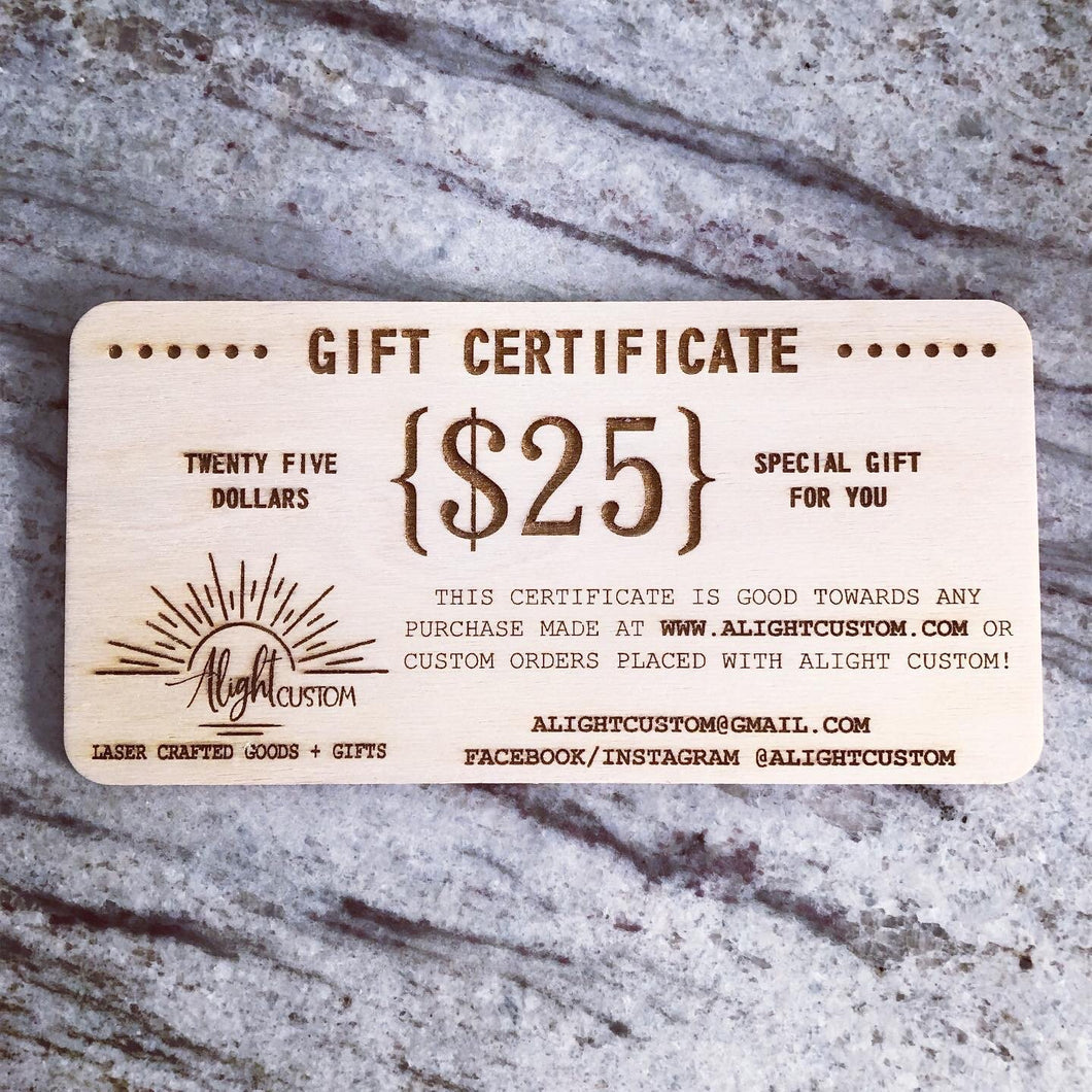 Promotional Gift Certificate